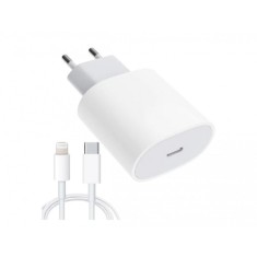 Set Incarcator 20W USB-C A2347 Fast Charging si Cablu de la USB-C Lightning OEM