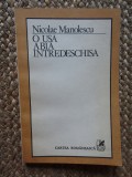 Nicolae Manolescu - O usa abia intredeschisa (1986, prima editie)