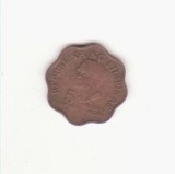 Filipine ( Philippines) 5 sentimos 1980 - Melchora Aquino, monedă lobată., Asia, Alama