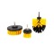 Set 3 Perii de Curatare &empty;5cm 8,5cm 10cm cu Adaptor 1/4&quot; pentru Bormasina sau Autofiletanta, Galben cu Negru