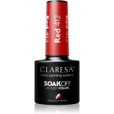 Claresa SoakOff UV/LED Color Take Me To The River lac de unghii sub forma de gel culoare Red 412 5 g