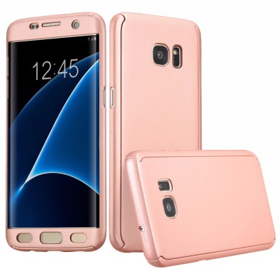 Husa Hard Samsung Galaxy S7 Edge, 360 de grade, Rose foto