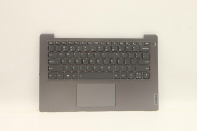 Carcasa superioara cu tastatura palmrest Laptop, Lenovo, IdeaPad 5CB1C04426, 5CB1B97796, AP21M000500, iluminata, Artic Grey, layout US foto