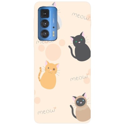 Husa compatibila cu Motorola Edge 20 Lite model Meow pattern, Silicon, TPU, Viceversa foto