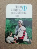 M3 C31 32 - 1980 - Calendar de buzunar - Editura stiintifica si enciclopedica