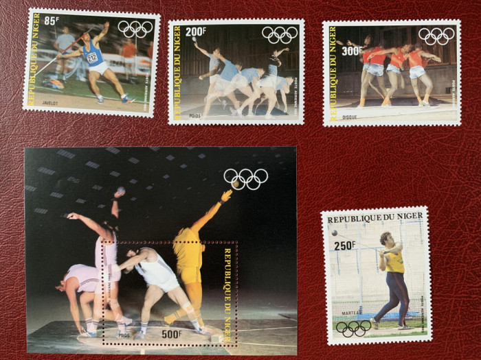 niger - Timbre sport, jocurile olimpice 1984, nestampilate MNH