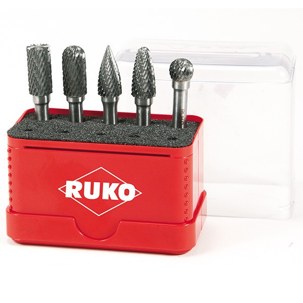 Set 5 piese freze de carbura wolfram RUKO 116004 HardWork ToolsRange