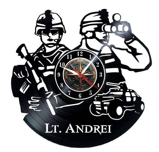 MILITARI-ceas de perete (personalizabil)