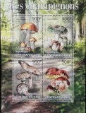 Ciuperci - Republica Centrafricană 2013 - Coliță Set Complet 4 Timbre Les Champignons CP1_II