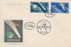 1986 Romania - FDC Intoarcerea Cometei Halley LP 1149, astronomie plic prima zi foto