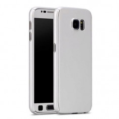 Husa Full Cover+Folie Sticla Iberry Alba Pentru Samsung Galaxy S7 G930 foto