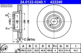ATE 24.0122-0240.1 Disc frana