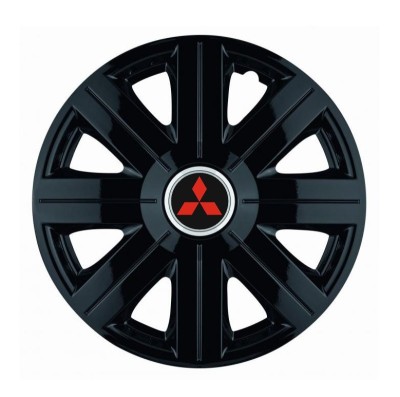 Set 4 Capace Roti, potrivite jantelor de R14, pentru Mitsubishi, model Cosmos Negru foto