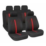 Huse scaun Stinger 9buc Negru/Rosu Garage AutoRide