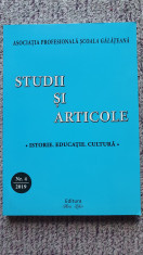 Studii si articole Istorie Educatie Cultura, Nr 4 2019, 2019, 310 pag. foto