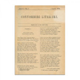 Convorbiri Literare, Anul X, 1 aprilie 1876 - 1 februarie 1877, cu mai multe publicații de M. Eminescu, Veronica Micle și Ion Creangă