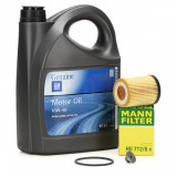 Ulei Motor Opel 10W-40 5L 93165216 + Filtru Ulei Mann Filter HU712/8X + Buson Golire Ulei Am Opel Tigra 2004-2010 96023264