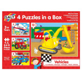 Set 4 puzzle-uri Vehicule (4, 6, 8, 12 piese) PlayLearn Toys, Galt