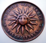 5.443 MEDALIE SOCIETE DE INCAS VALENCIENNES 40e ANNIVERSAIRE 1866, Europa