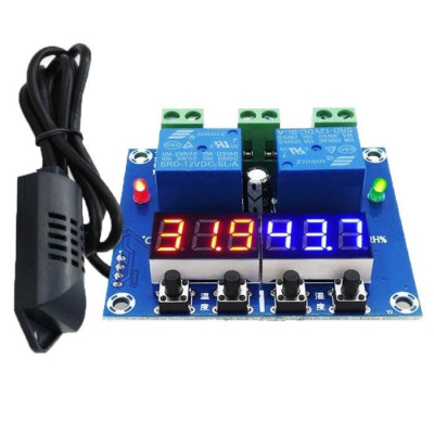 Termostat higrostat electronic digital controler temperatura umiditate 12V DC OKN-GM1019 foto