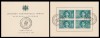1940 Romania - Carnet Ajutorul Legionar, varietate bloc de 4 Codreanu Posta Aeriana