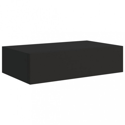 Dulap de perete cu sertare, negru, 40x23,5x10 cm, MDF foto