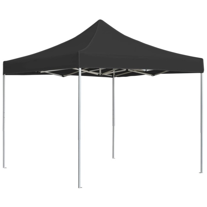 Cort de petrecere pliabil, antracit, 2 x 2 m, aluminiu
