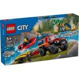 LEGO&reg; City - Camion 4X4 si barca de pompieri (60412)