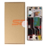 LCD+Touchscreen cu Rama OPPO Reno5 PRO 5G / Find X3 NEO SILVER Original Service Pack