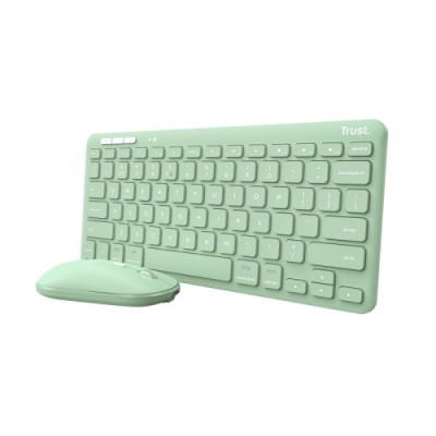 TASTATURI Trust LYRA Wireless and rechargeable Keyboard &amp;amp; Mouse GREEN US &amp;quot;24942&amp;quot; (timbru verde 0.8 lei) foto