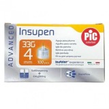 Ace Pen Insulină PIC Solution Insupen 33G 4mm, 100 buc - Injecții Confortabile, Sterile, Unică Folosință