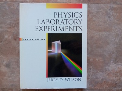 PHYSICS LABORATORY EXPERIMENTS - Jerry D. Wilson - 1994 foto