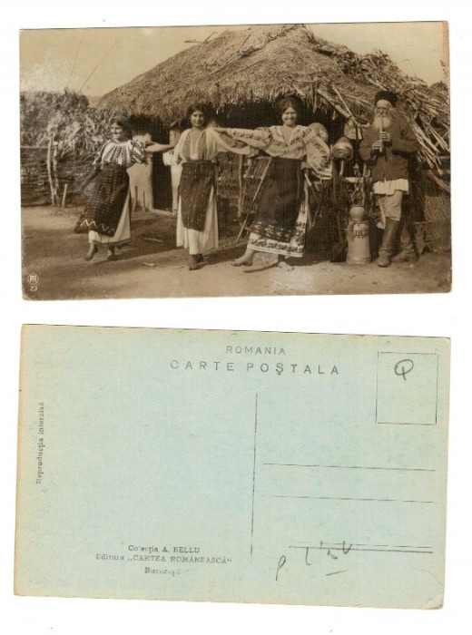 Port popular, folclor, obiceiuri, carte postala aprox. 1930