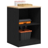 Dulap depozitare garaj negru 60x51x85 cm lemn masiv de pin