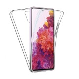 Husa 360 compatibila cu Samsung Galaxy S20 FE, Full Body, Fata TPU si Spate PC, HTPMag&reg;, Transparent