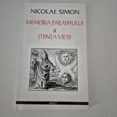 Nicolae Simon Memoria paradisului si stiinta vietii