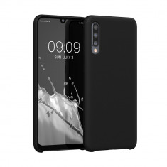 Husa Kwmobile pentru Samsung Galaxy A50, Silicon, Negru, 48715.01