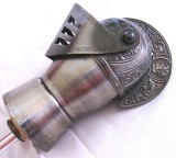 DOP METAL PENTRU STICLA BAUTURA DOP CU PICURATOR POURER DECOR CASCA DE CAVALER MEDIEVAL 15.5 CM