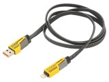 Cablu USB 2.0 AKYGA 1m Negru-Gri Textil 480Mbps 65W