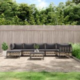 VidaXL Set mobilier de grădină cu perne, 8 piese, antracit, poliratan 3186777