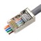 Mufa RJ45 UTP FTP, pass through, ecranata, cat6E, plastic metal