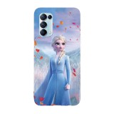 Husa compatibila cu Oppo A54 5G, Viceversa, model Elsa from Frozen, Silicon, TPU, Transparent, Carcasa