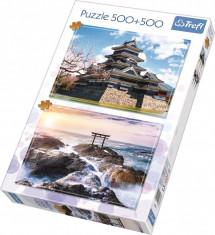 Puzzle Trefl 500 si 500 Castelul Matsumoto foto