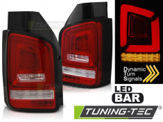 Stopuri LED compatibile cu VW T5 04.03-09 Rosu Alb FULL LED SEQ INDICATOR foto