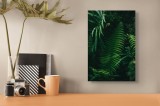 Tablou Canvas, "Frumusețea secretă a pădurii verzi", Frunze, Verde, Natură, Umbre, Pădure, Tropical, Proaspăt, Liniște, Abundență, Textură, 26 x 39 cm