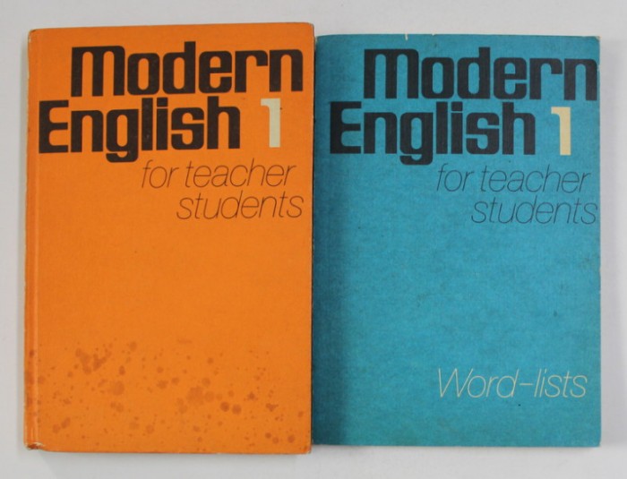MODERN ENGLISH 1 - FOR TEACHER STUDENTS , TWO VOLUMES , 1977