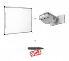 Pachet Interactiv Epson Videoproiector EB-680 + Tabla interactiva Donview 86IND + Evoboard IPEN cadou White foto