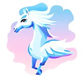 Cumpara ieftin Sticker decorativ, Unicorn, Alb, 61 cm, 8741ST, Oem