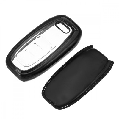 Husa Cheie Smartkey Audi 3 Butoane Neagra TPU+PC Audi A6 A7 A8 4G AutoProtect KeyCars foto