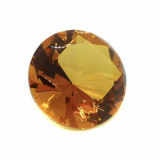 Cristal decorativ din sticla k9 diamant mare - 6cm amber